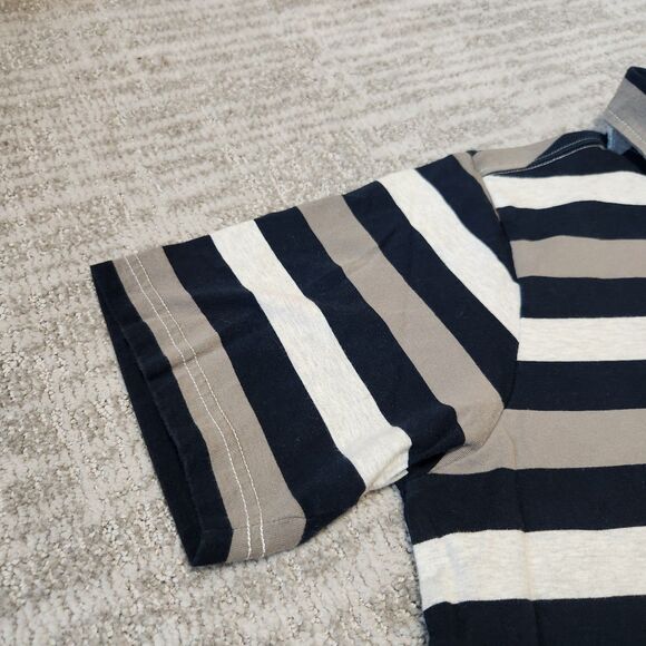 Van's Classic Fit loose short sleeve stripe polo top size M men - Picture 6 of 8